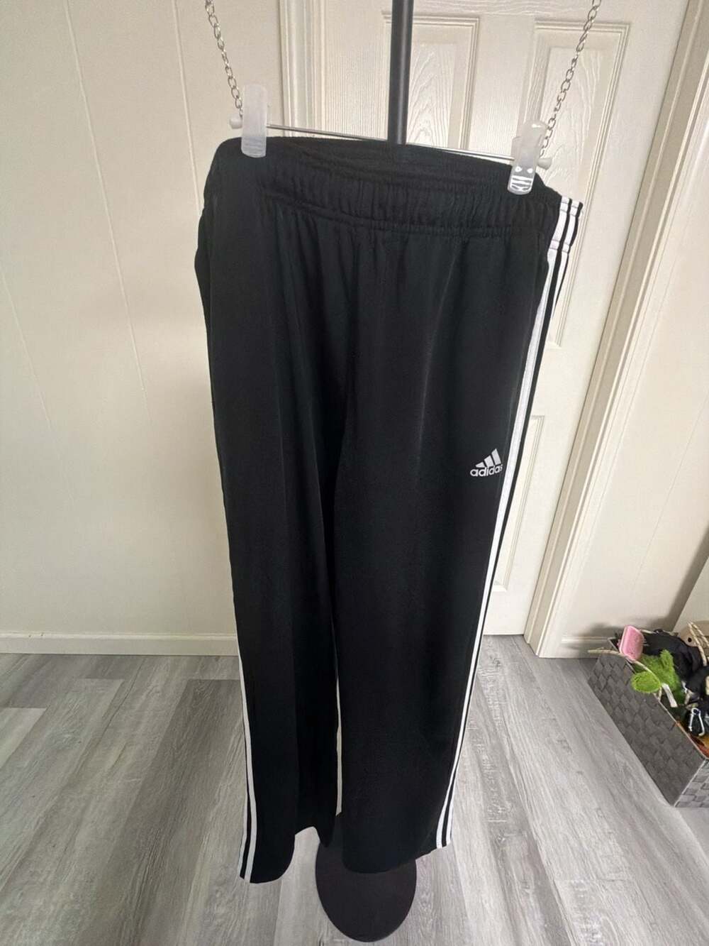 Adidas Men's Black 3-Stripe Athletic Track Pants Size XL